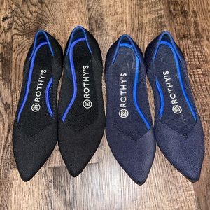 Rothy’s size 7 bundle of navy and black like new